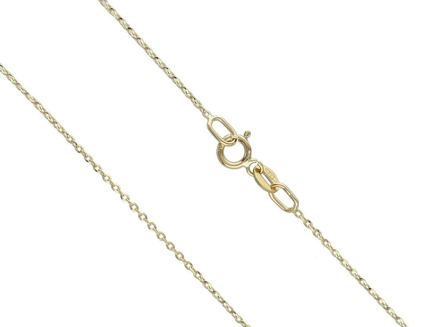 Delikatny złoty łańcuszek próby 585 o splocie ankier. Szerokość 0,5 mm, waga 0,89 g. Klasyczny i subtelny – idealny do zawieszek i na prezent.1.jpg